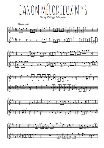 Georg Philipp Telemann - Canon mélodieux N°6
